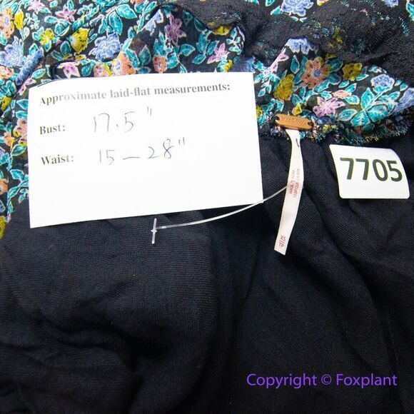 New! Free People Pennie Floral Print Ruffle Long Sleeve Mini Dress, size XS - Picture 14 of 16